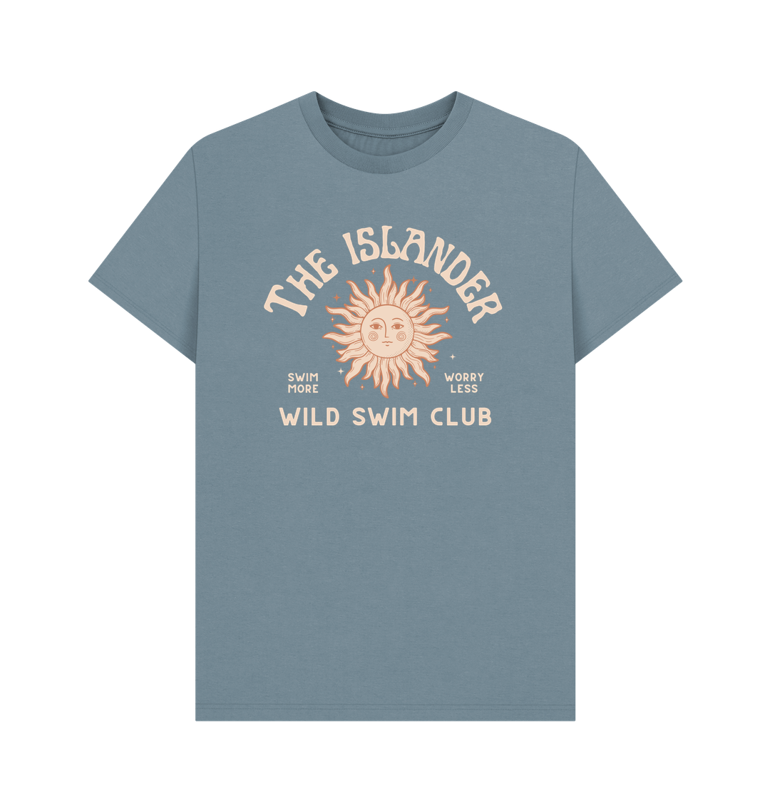 Stone Blue Printed T-shirt