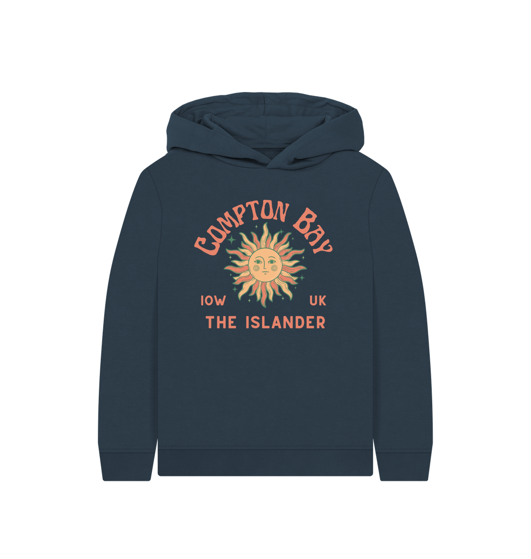 Navy Blue Kids Hoody - Compton Bay - Sunshine - The Islander - Isle of Wight