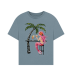 Stone Blue Printed T-shirt