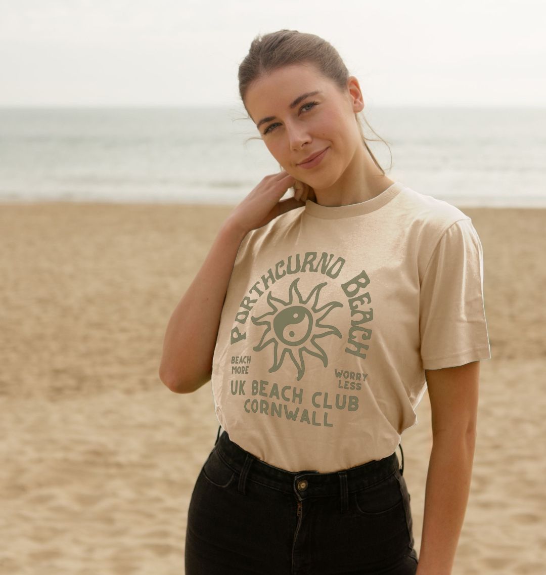 Porthcurno Beach - UK Beach Club - Unisex Tshirt - Cornwall
