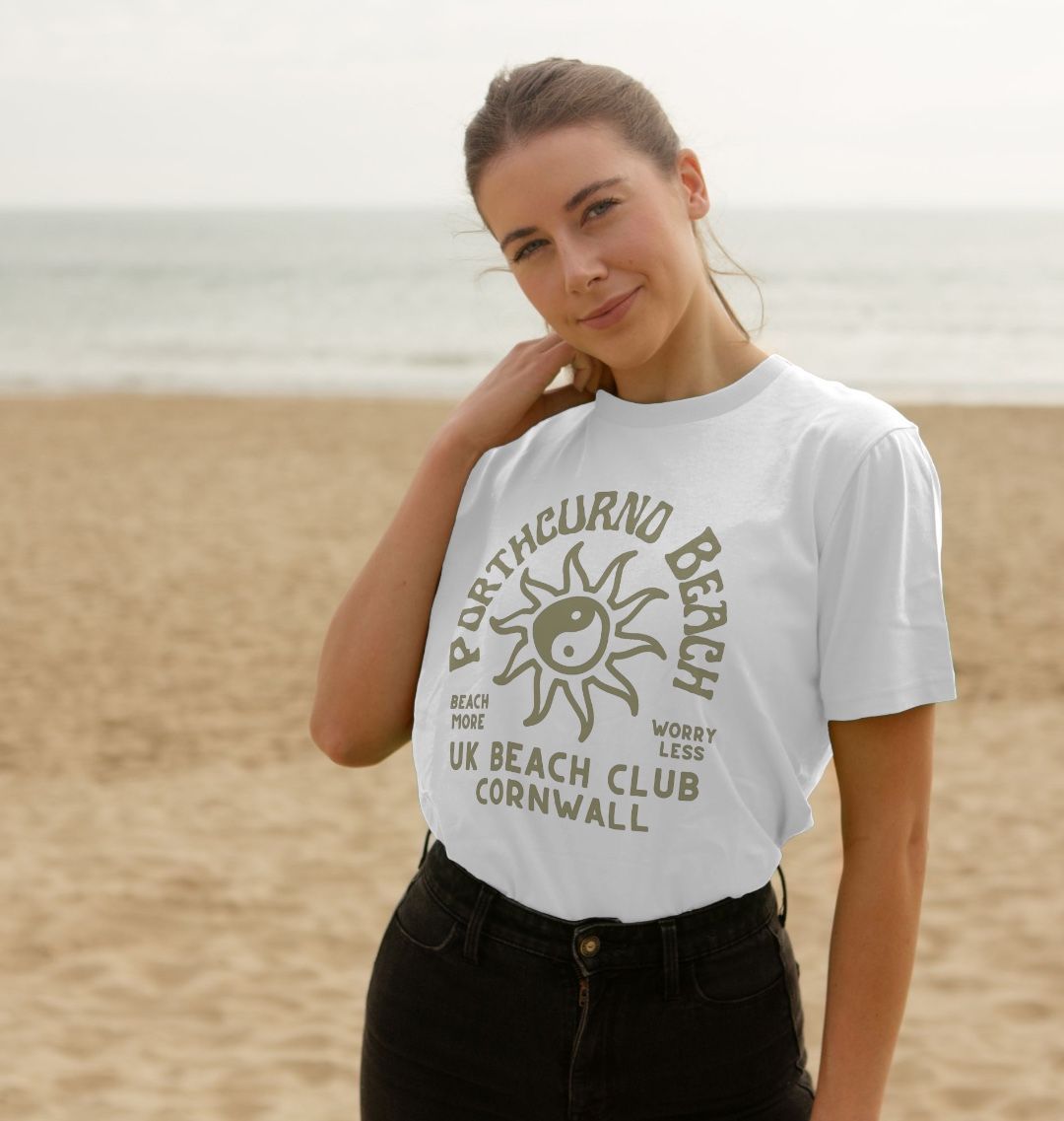 Porthcurno Beach - UK Beach Club - Unisex Tshirt - Cornwall