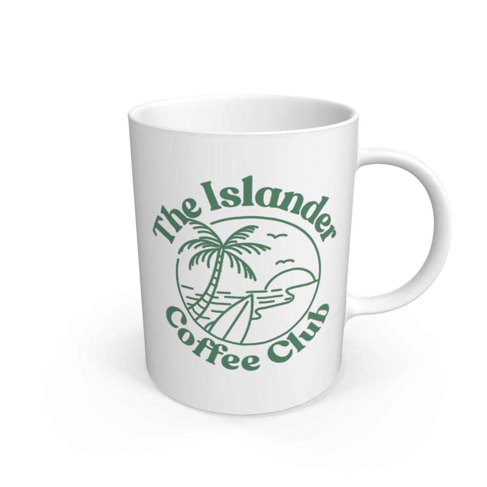 White The Islander Coffee Club Mug - Smiley