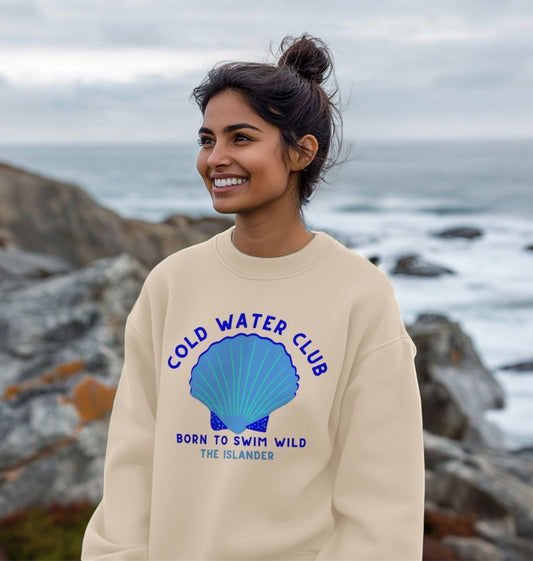 Cold Water Club - Blue Wild Swim Club - Women's Oversized Style Sweatshirt