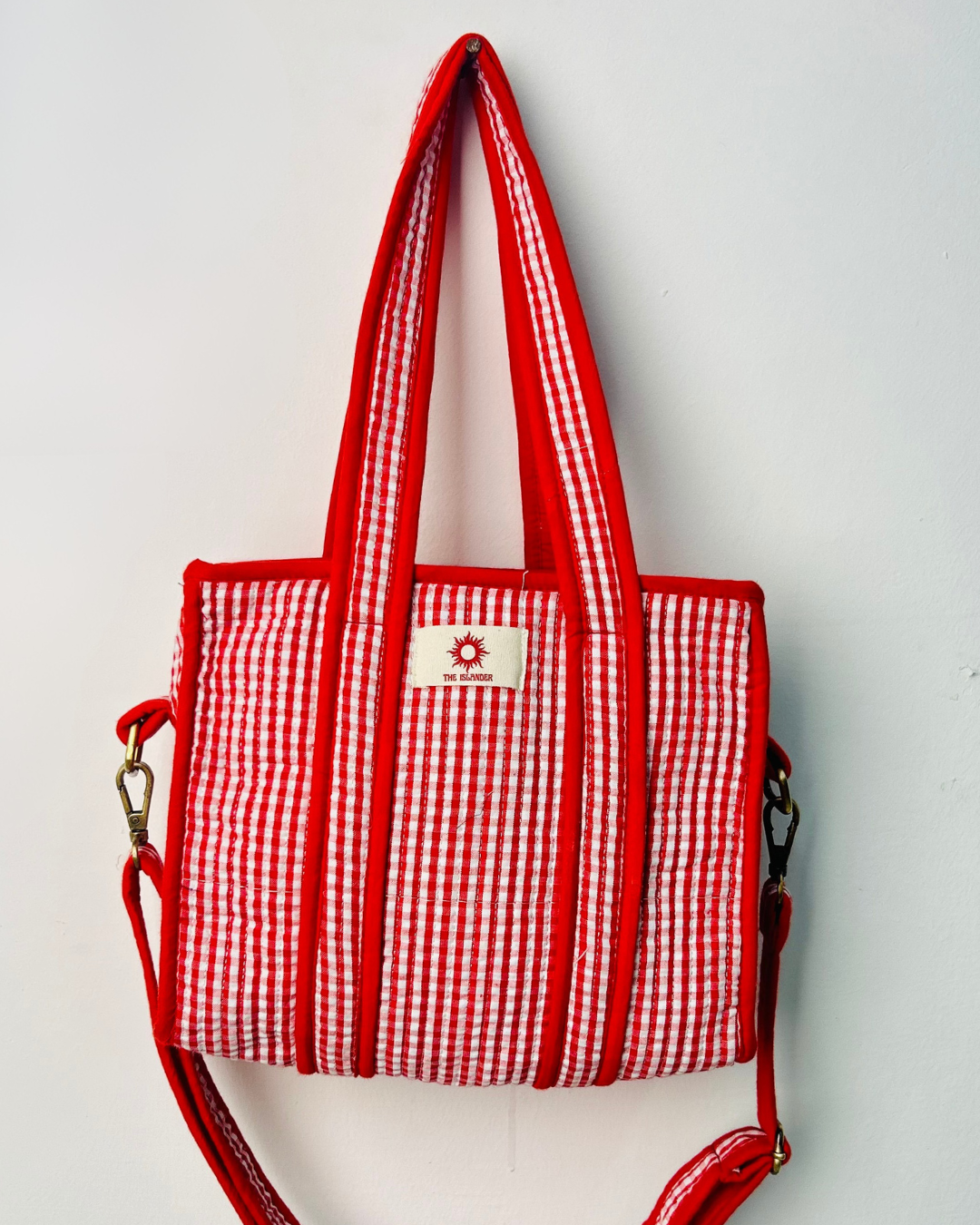 Red Gingham Mini Tote Bag