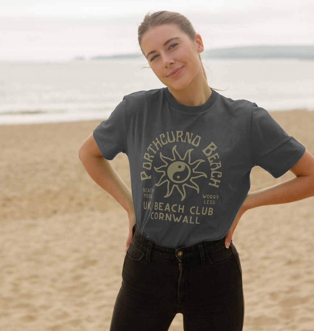 Porthcurno Beach - UK Beach Club - Unisex Tshirt - Cornwall