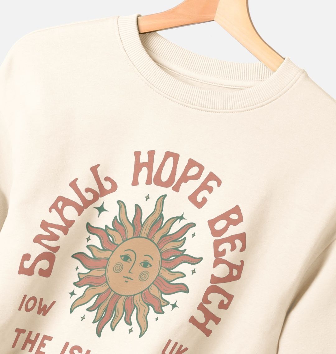 Small Hope Beach - Women's oversized sweatshirt - Sunshine and stars - The Islander