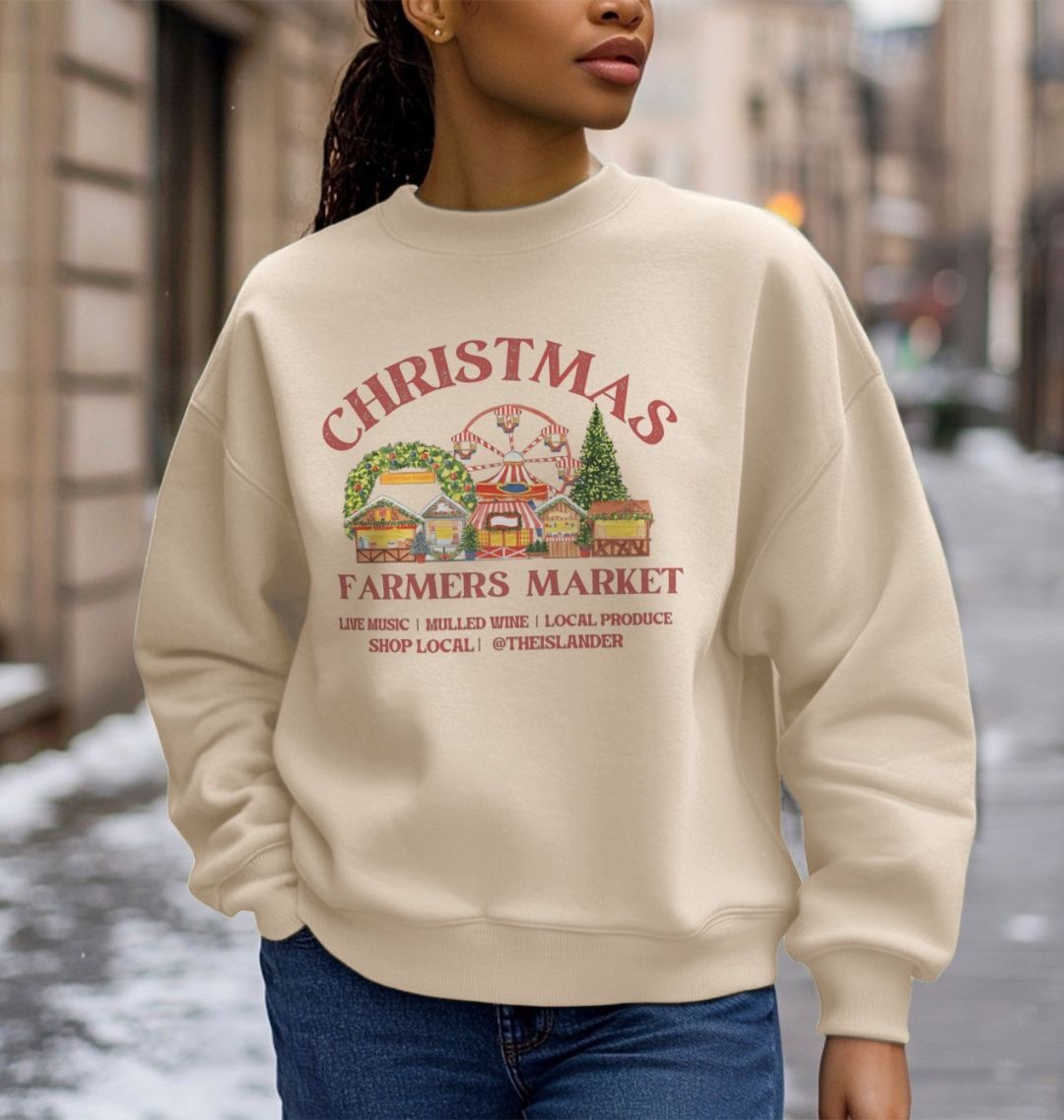 Christmas Farmers Market - Women's Oversized Style Sweatshirt